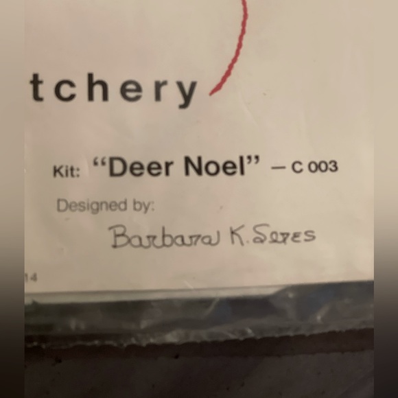 Vintage Christmas Needlepoint Deer Noel Kappie cross stitch kit C003 embroidery - Picture 3 of 4